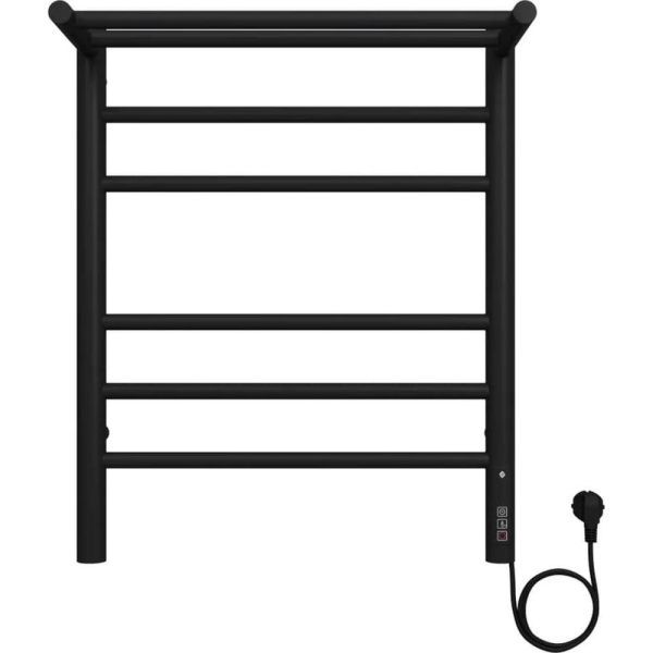 Полотенцесушитель электрический с полкой Terminus Аврора П6 450х60 КС, черный муар