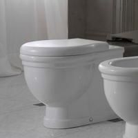 GLOBO Paestum Унитаз напольный пристенный 57*38см, слив универсальный, с комплектом креплений, цвет: белый