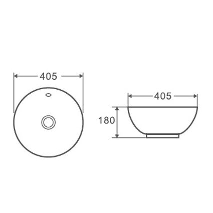 Раковина накладная DK Matrix, 405*405*180мм, белый (DT1390516), артикул DT1390516