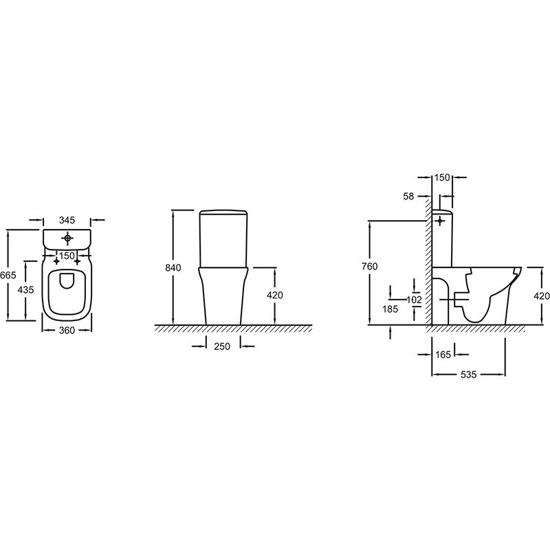 Унитаз с бачком напольный Jacob Delafon Vox UJN102-00+ETM212-00 (с сиденьем микролифт) с горизонтальным выпуском