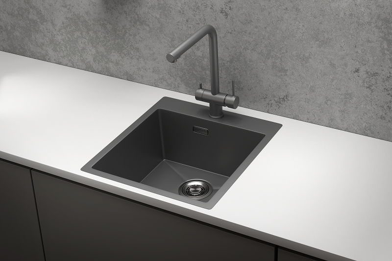 Кухонная мойка GRANULA (4600, ГРАФИТ МАТОВЫЙ), артикул 4600, ГРАФИТ МАТОВЫЙ