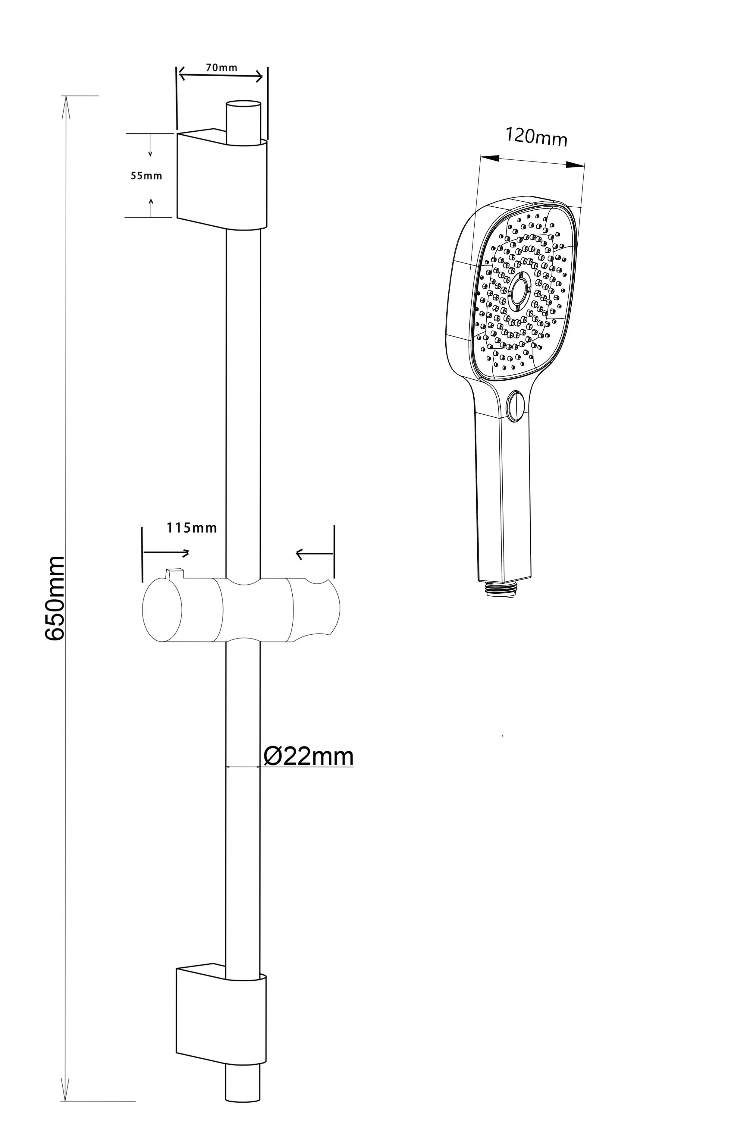 Душевой гарнитур, артикул: VSS17, VODA