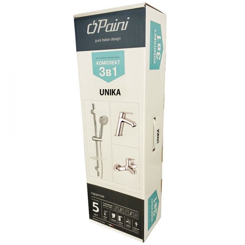 Комплект смесителей Paini Unika 59CRKIT3 Хром