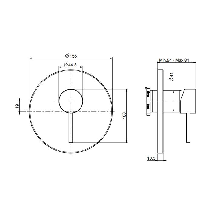 Смеситель для душа, Fima Carlo Frattini, Spillo Up, тип открывания воды-однорычажный, тип регулирования воды-керамический картридж, монтаж-настенный встраиваемый, отверстия для монтажа-1, внутренняя часть-необходимо заказать, цвет-хром Смеситель для душа, Fima Carlo Frattini, Spillo Up, тип открывания воды-однорычажный, тип регулирования воды-керамический картридж, монтаж-настенный встраиваемый, отверстия для монтажа-1, внутренняя часть-необходимо заказать, цвет-хром
