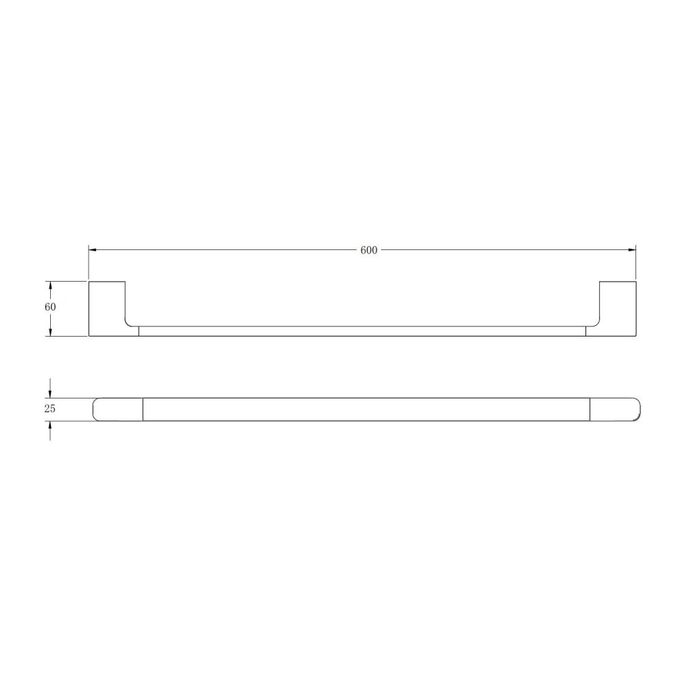 Полотенцедержатель BELZ B90801, брашированное золото