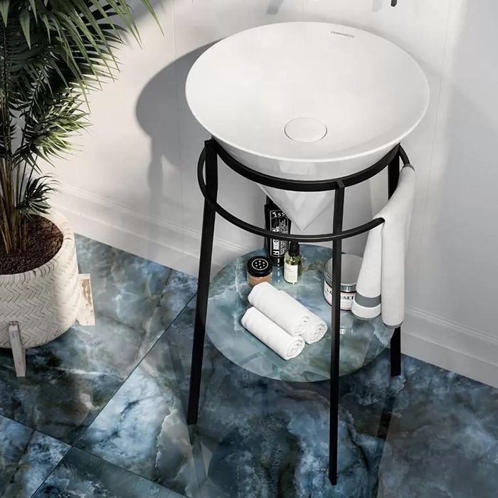 Раковина CONO встраиваемая сверху 44, белая глянцевая