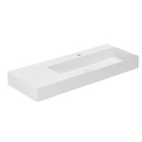 AZZURRA ELEGANCE Squared Раковина подвесная/накладная  122х46х12,5 см с 1 отв. версия левая, под смеситель , цвет белый AZZURRA ELEGANCE Squared Раковина подвесная/накладная  122х46х12,5 см с 1 отв. версия левая, под смеситель , цвет белый