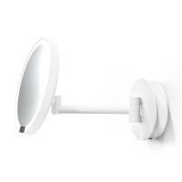 Decor Walther Round Just Look WR Косметическое зеркало 21.5см на аккум., подвесное, увел. 5x, подсветка LED, цвет: белый матовый