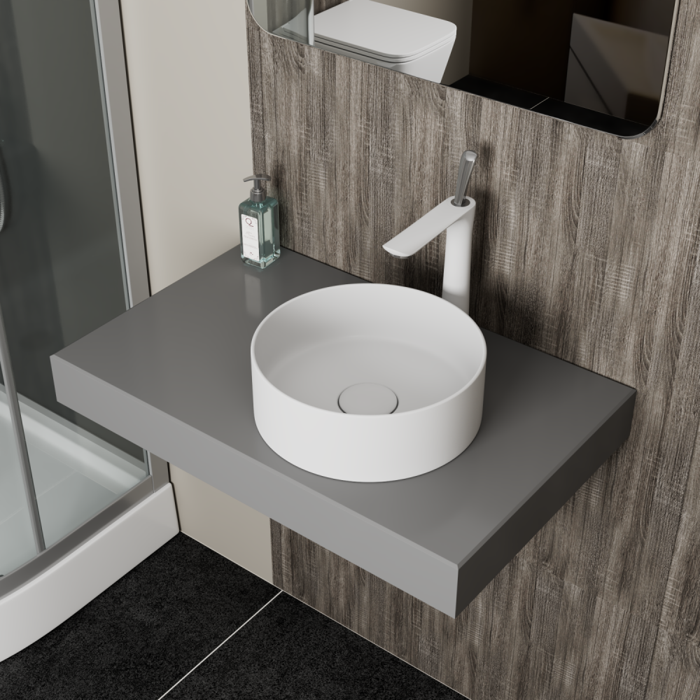 Раковина накладная D&K Matrix белый матовый 355*355*120мм (DT1391508), артикул DT1391508