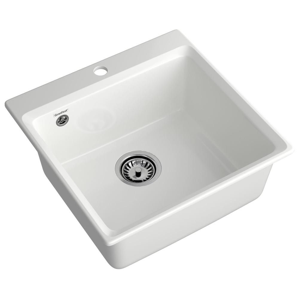 Кухонная мойка GranFest LEVEL 510, иней, артикул LV-510 иней