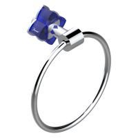 THG PETALE DE CRISTAL BLEU Полотенцедержатель-кольцо, цвет хром THG PETALE DE CRISTAL BLEU Полотенцедержатель-кольцо, цвет хром