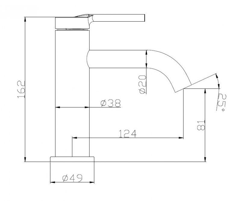 Смеситель для раковины BELBAGNO ETN-LVM2-IN арт. ETN-LVM2-IN, артикул ETN-LVM2-IN