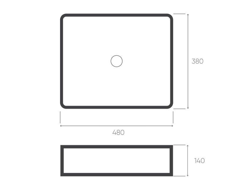 Раковина чаша Bronze de Luxe SCANDI 1010-GM, серый, артикул 1010-GM