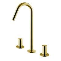 Fima Carlo Frattini So Смеситель для раковины, на 3 отв., с донным клапаном, цвет: золото Fima Carlo Frattini So Смеситель для раковины, на 3 отв., с донным клапаном, цвет: золото