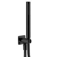 FANTINI MINT Душевой комплект с ручным душем, держателем с подводом воды и шлангом 1500 мм., цвет черный матовый