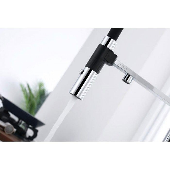 Смеситель для кухни Paulmark Magneto Ma213118-CR Хром Черный