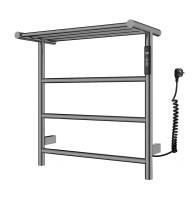 Полотенцесушитель электрический с полкой WONZON & WOGHAND, Темный графит (WW-AL402-GM)