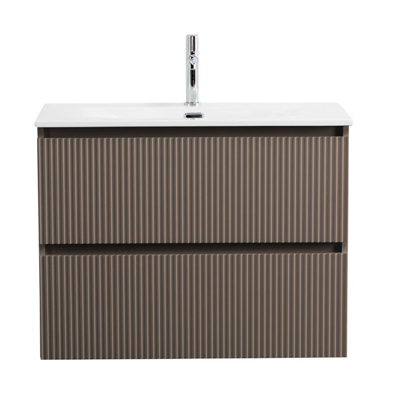 UNO-MINI База под раковину подвесная с фрезерованными ручками по всей длине фасада с двумя выкатн. ящ.,Голубой Мат.,700x395x608,UNO-MINI-700-2C-SO-AO, артикул UNO-MINI-700-2C-SO-AO