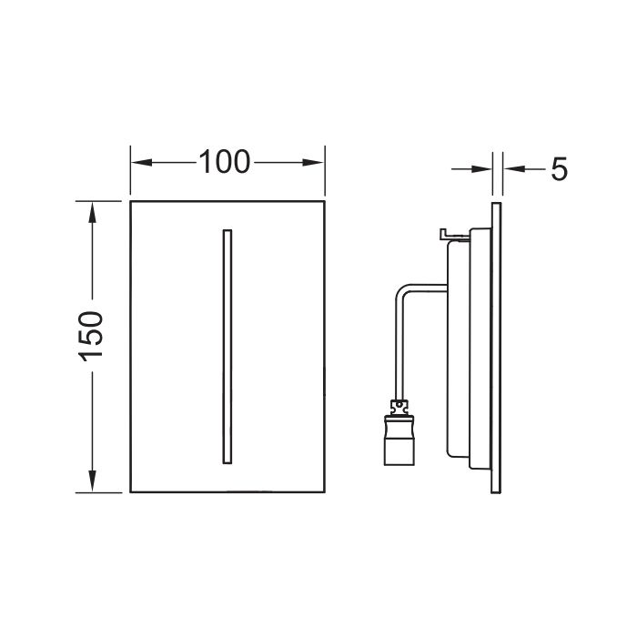 Лицевая панель TECEfilo-Velvet Urinal, белая (7,2 В или 230/12 В)