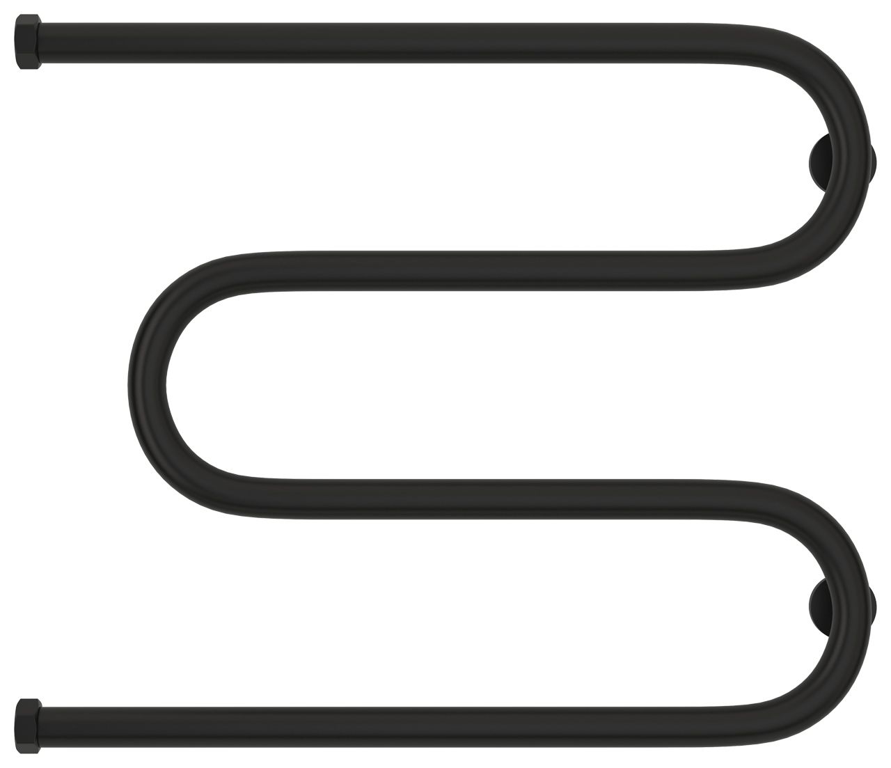 Полотенцесушитель водяной "М-обр.+" 500х650 Н. Г. 1" (Матовый Чёрный) Полотенцесушитель водяной "М-обр.+" 500х650 Н. Г. 1" (Матовый Чёрный)