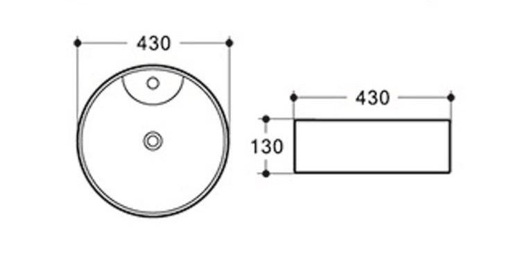 Умывальник CeramaLux D1306H011 Умывальник CeramaLux D1306H011