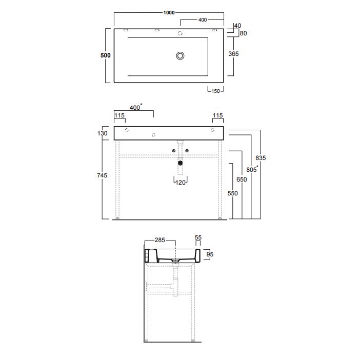 SIMAS Frozen Пара стоек для консоли/раковины, цвет хром (необходимо заказать штангу), артикул FZ/DUCG1