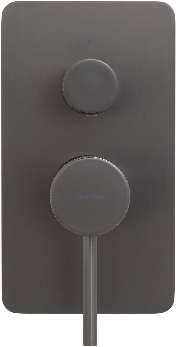 Смеситель для ванны Allen Brau Priority 5.31011-MG (с внутренней частью, 2 выхода) графит браш, артикул 5.31011-MG