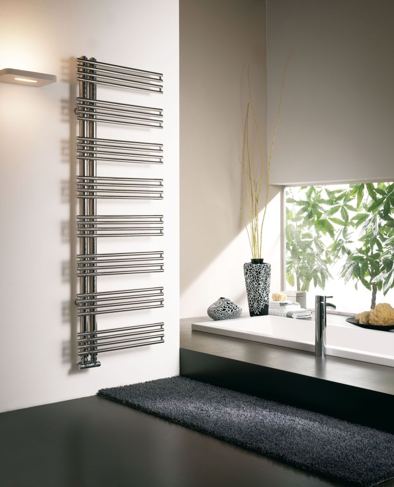 Cordivari Kelly thermostat SX, полотенцесушитель электрический 1240/500, цвет полированная сталь, артикул 3581780500013