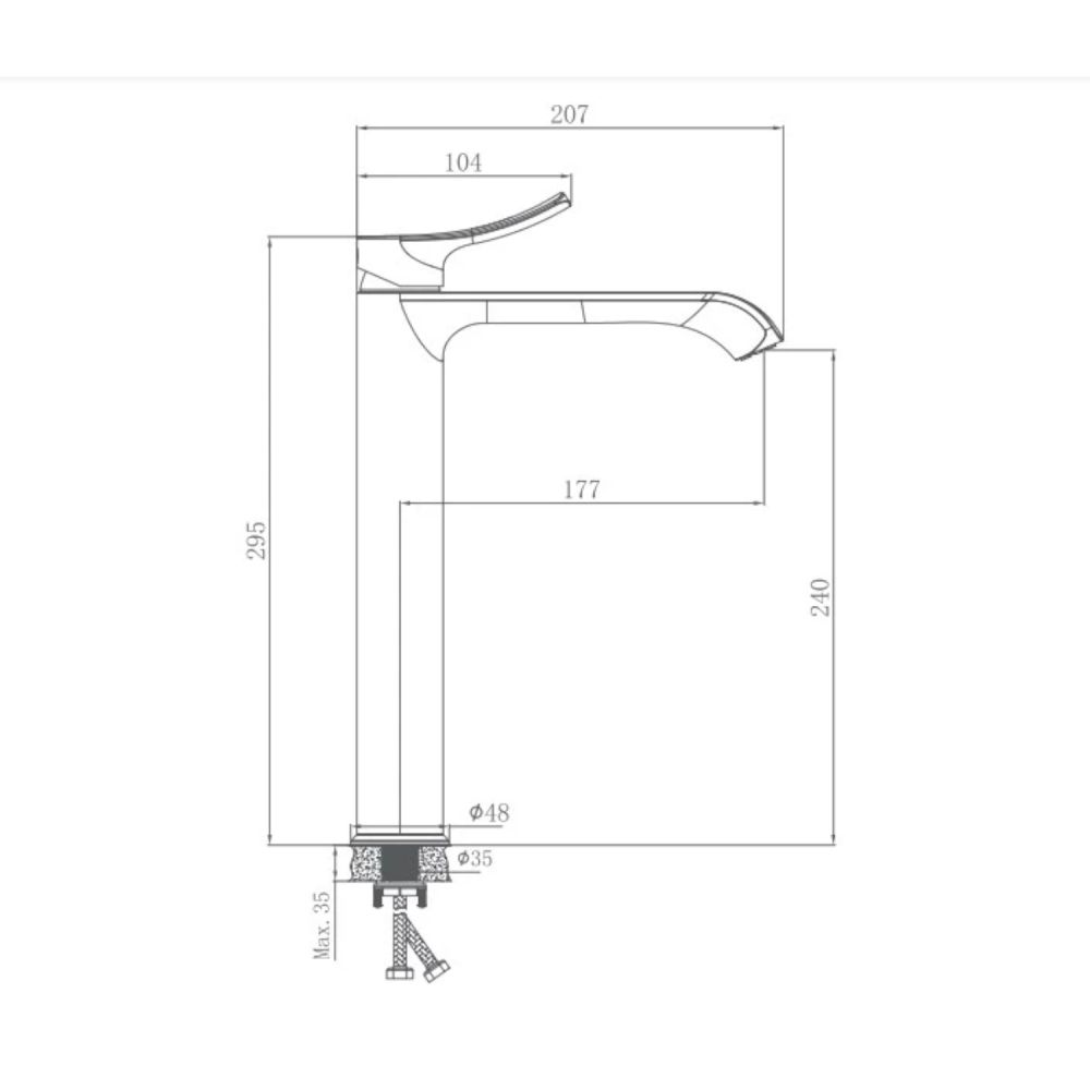 Смеситель для раковины HB11553, хром