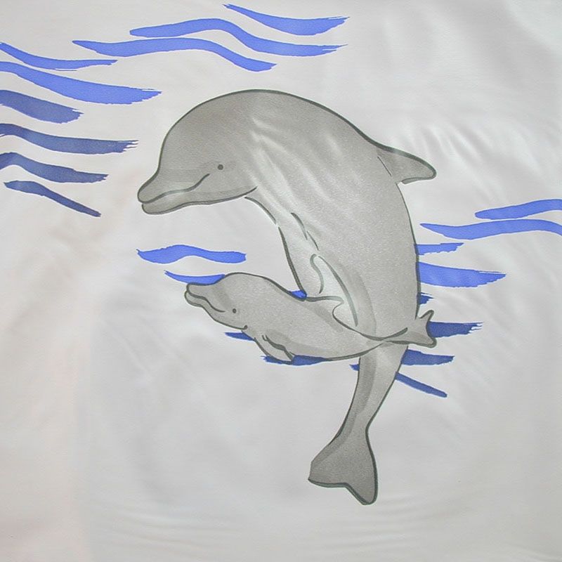 Штора для ванны Ridder Delphin 200х180 Синяя Штора для ванны Ridder Delphin 200х180 Синяя