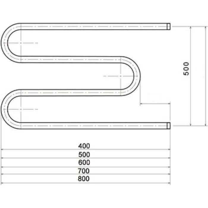 Водяной полотенцесушитель Тругор М 1 50x70 Хром Водяной полотенцесушитель Тругор М 1 50x70 Хром