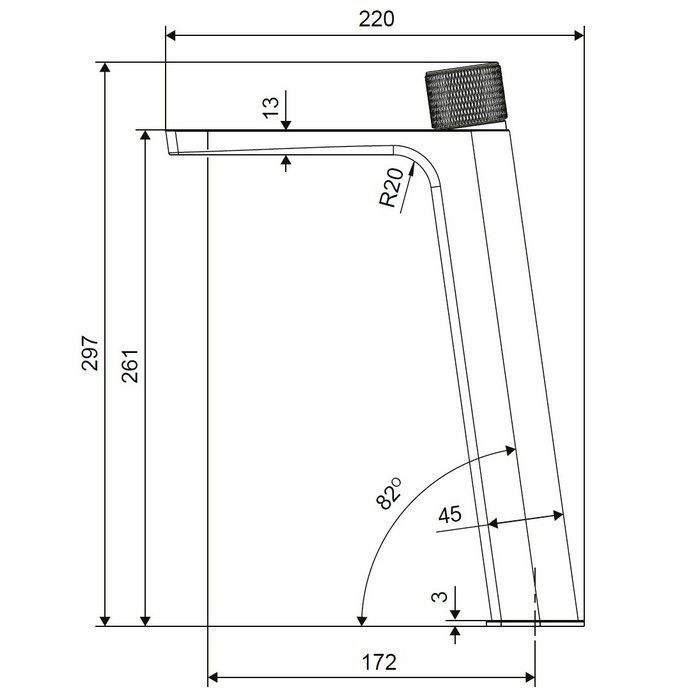 Смеситель для умывальника EXCELLENT Krotos AREX.8002CR (хром)