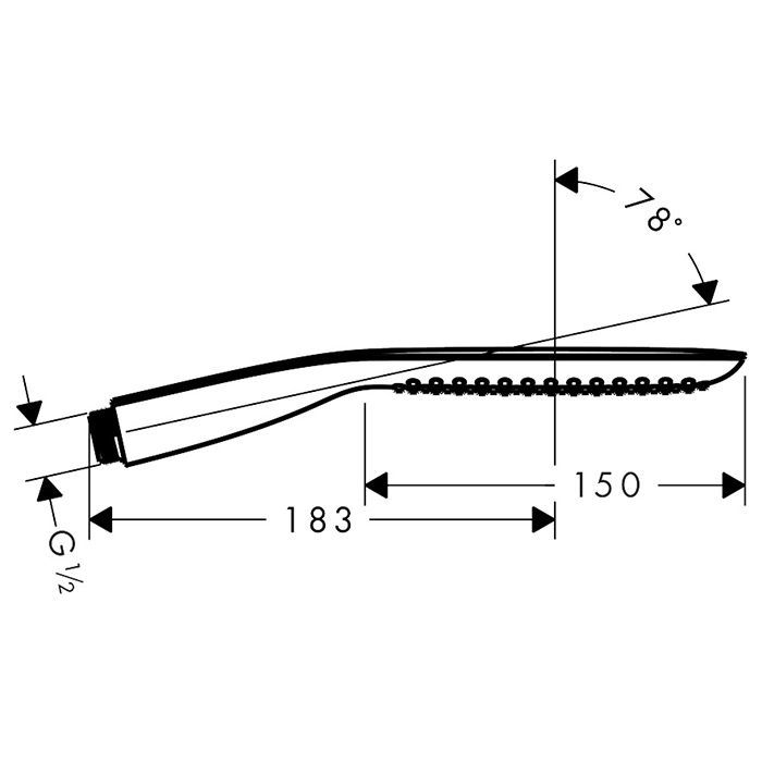HG PuraVida 120 Ручной душ 1jet (RainAir), G1/2, EcoSmart, цвет: хром HG PuraVida 120 Ручной душ 1jet (RainAir), G1/2, EcoSmart, цвет: хром