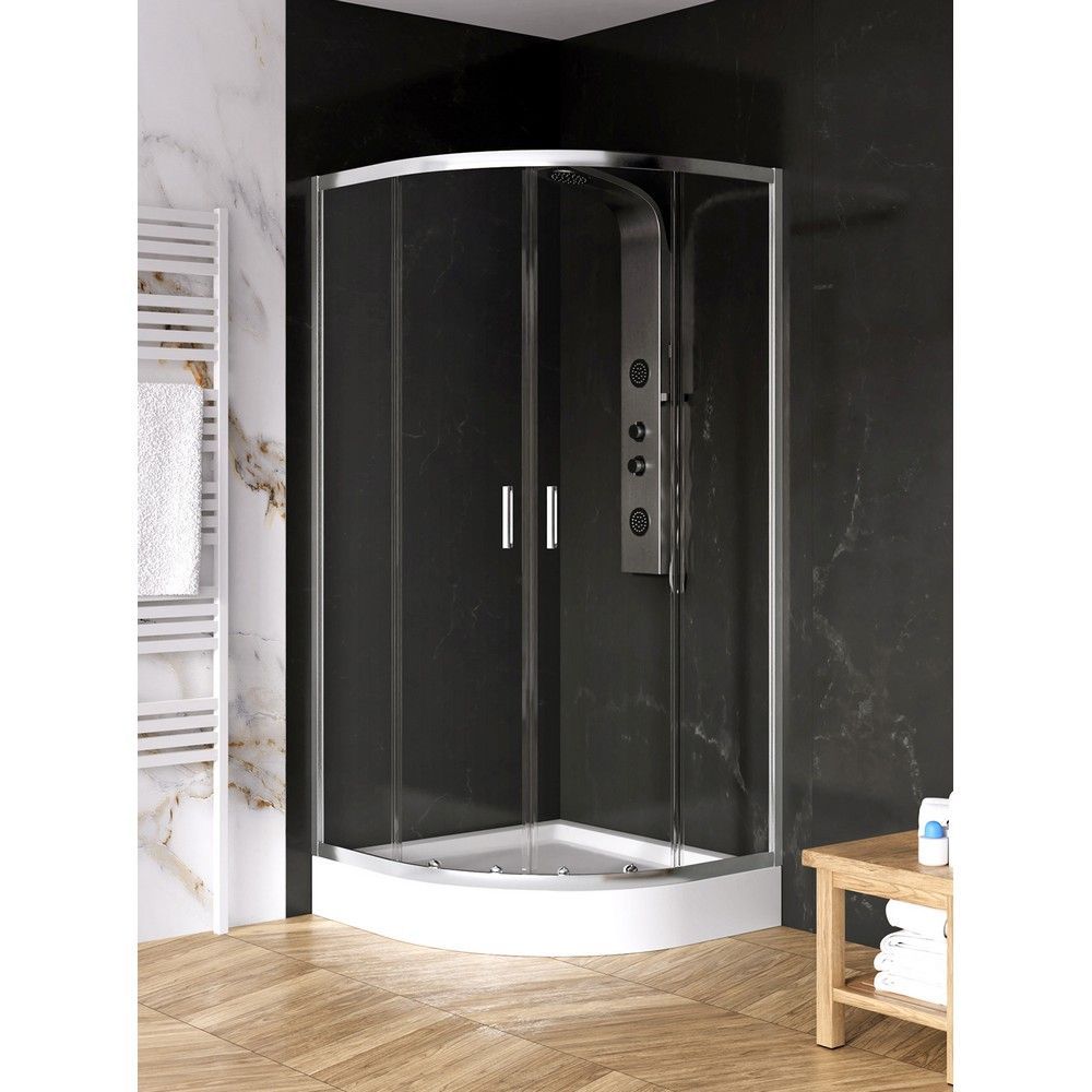 Душевое ограждение NEW TRENDY SUVIA 90x90x185 K-0515 (хром)