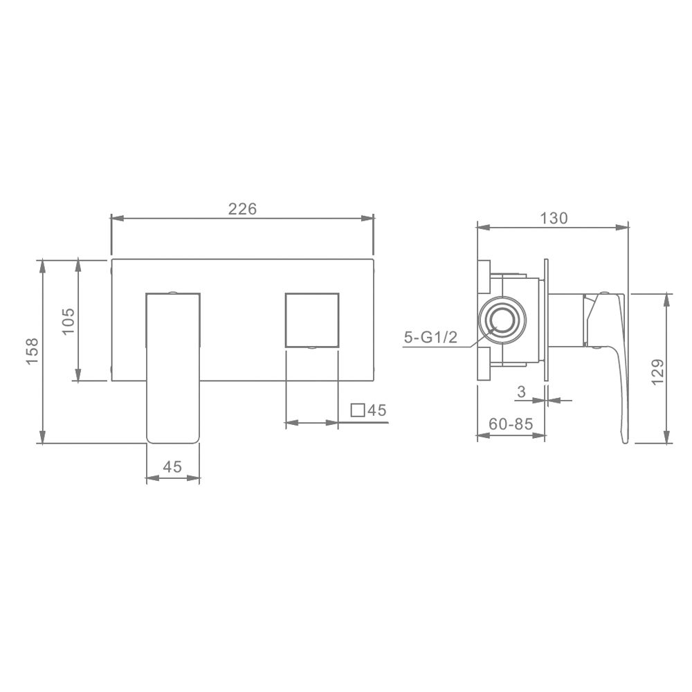 Смеситель для душа Raglo R01.273.03, золотой сатин