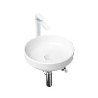 Комплект 5 в 1 Lavinia Boho Bathroom Sink Slim 21510054, накладная фарфоровая раковина 40 см, смеситель, латунный сифон, донный клапан quick-clac, угловые вентили 2 шт.