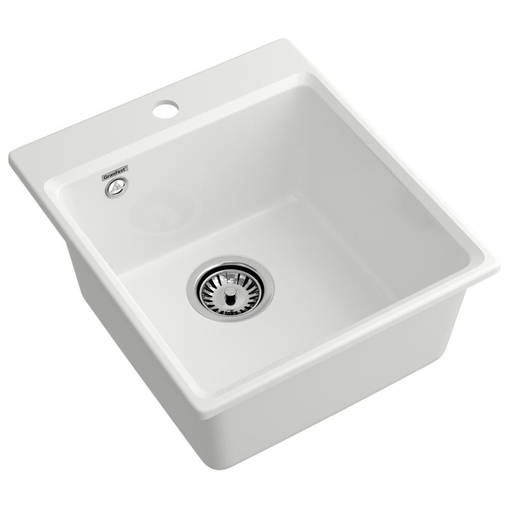 Кухонная мойка GranFest GF-LV-420, иней, артикул GF-LV-420 иней