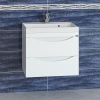 Тумба под раковину Санта Сатурн 60 см, 700267, 2 ящика, подвесная, белый(ум. Classic 60 литой мрамор)