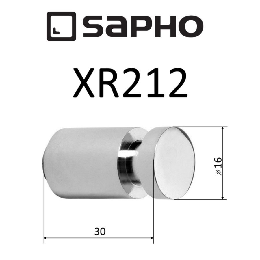 Крючок X-ROUND 30мм, хром, Sapho