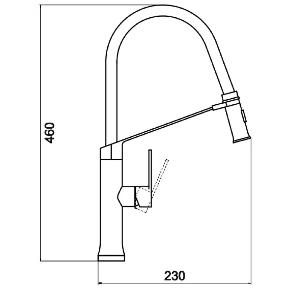 Смеситель для кухни с гибким изливом Savol S-SUS6013-04, сатин, артикул S-SUS6013-04