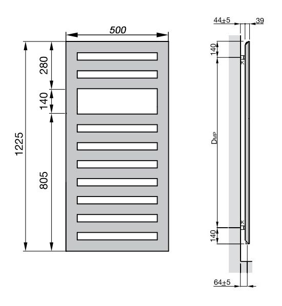 Водяной полотенцесушитель Zehnder Metropolitan Spa MET-120-050 Белый Водяной полотенцесушитель Zehnder Metropolitan Spa MET-120-050 Белый