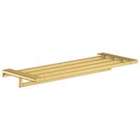 Полка для полотенец с держателем, Hansgrohe, AddStoris, ширина, мм-648, глубина, мм-248, высота, мм-72, тип установки-настенный, цвет-полированное золото Полка для полотенец с держателем, Hansgrohe, AddStoris, ширина, мм-648, глубина, мм-248, высота, мм-72, тип установки-настенный, цвет-полированное золото