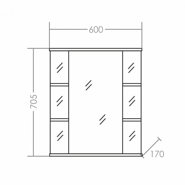 Зеркало "Герда-600" фацет