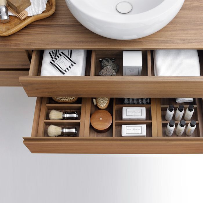 Laufen Alessi One Тумба под раковину 818971, 1200х500х330мм, с 4 выдвиж. ящиками, DX, цвет: орех, артикул 4.2412.2.097.630.1