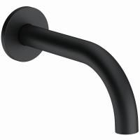 Излив, Kludi, BOZZ, настенный, вынос излива, мм-160, стандарт подводки-3/4", цвет-черный матовый Излив, Kludi, BOZZ, настенный, вынос излива, мм-160, стандарт подводки-3/4", цвет-черный матовый
