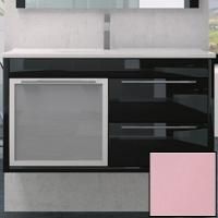 Тумба с раковиной SanVit Новелла Lux New 75 knovelp075 в цвете Ral подвесная Розовый глянец