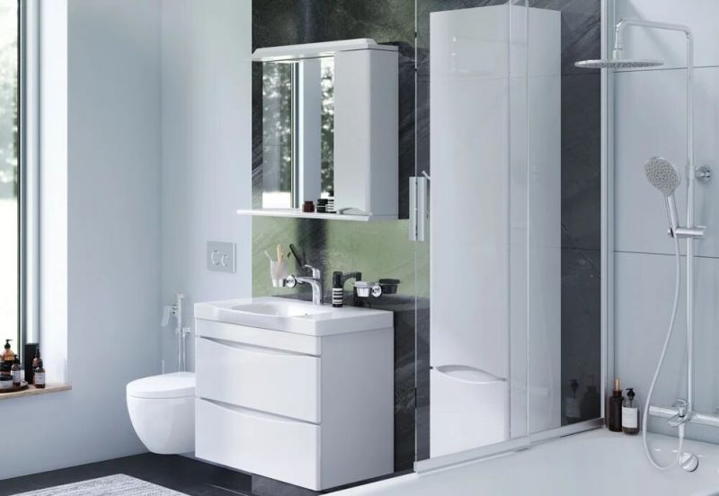 Комплект акриловой ванны AM.PM Like 170x70 UK80OB с каркасом с унитазом с инсталляцией с душевой системой и шторкой на ванну с мебелью и аксессуарами Комплект акриловой ванны AM.PM Like 170x70 UK80OB с каркасом с унитазом с инсталляцией с душевой системой и шторкой на ванну с мебелью и аксессуарами