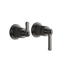 GESSI VENTI20 Смеситель встраиваемый, однорычажный, с переключателем на 2 положения, внешняя часть, цвет Black Metal Brushed PVD