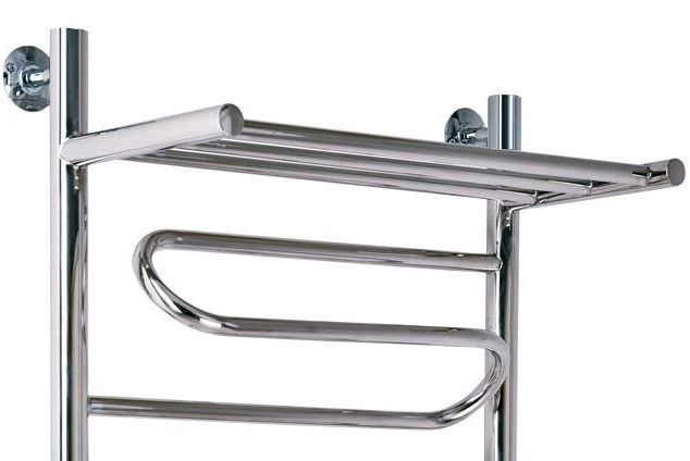 Электрический полотенцесушитель Ника Curve ЛZ/ВП 120x40 с полкой Хром