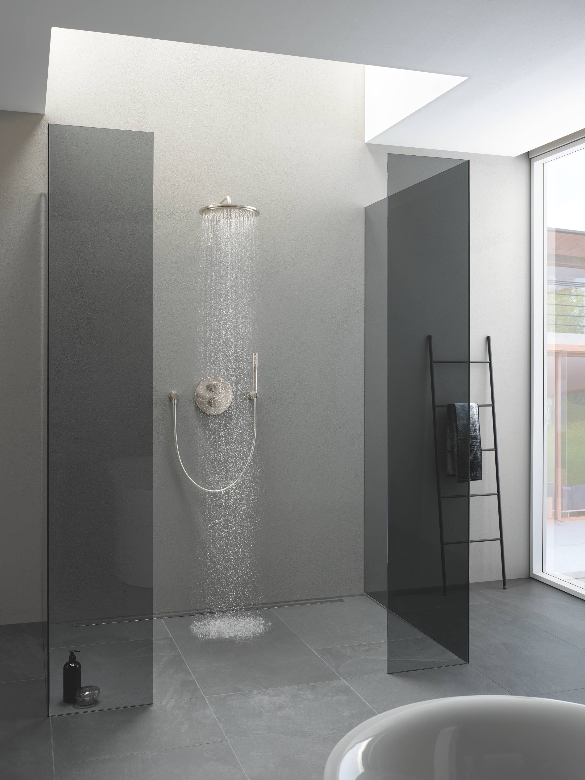 Верхний душ GROHE Rainshower с кронштейном, никель матовый (26066EN0)